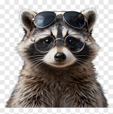 Raccoon Wearing Sunglasses PNG