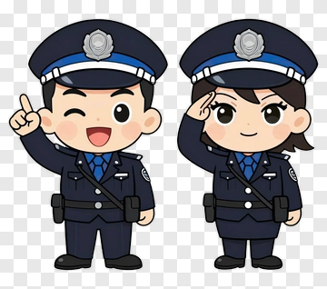 Cartoon Police Officers PNG