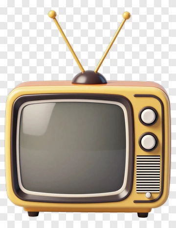 Vintage Television Set PNG