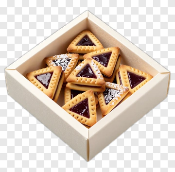 Triangular Cookies In A Box PNG
