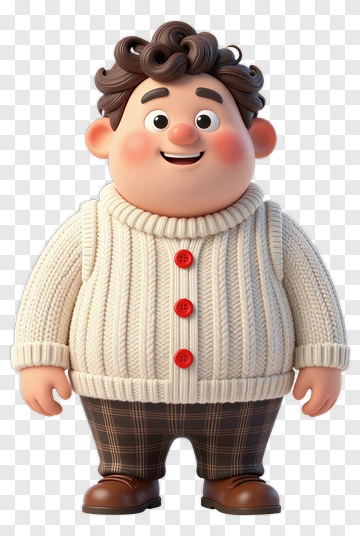 Cartoon Boy In A Sweater PNG