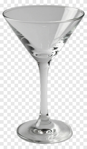 Clear Martini Glass PNG