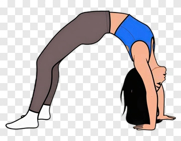 Woman Doing Yoga Backbend PNG