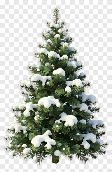 Snowy Christmas Tree PNG