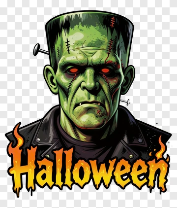 Halloween Frankenstein Monster Illustration PNG