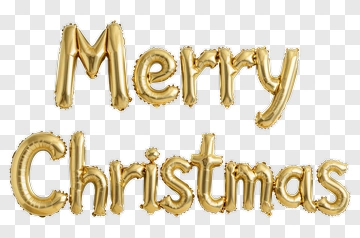 Merry Christmas Balloon Letters PNG