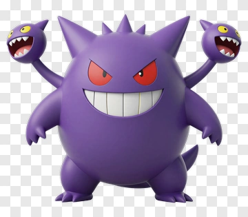 Cartoon Gengar Character PNG