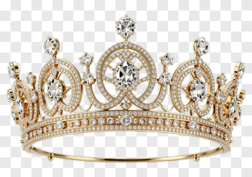 Gold Crown With Jewels PNG