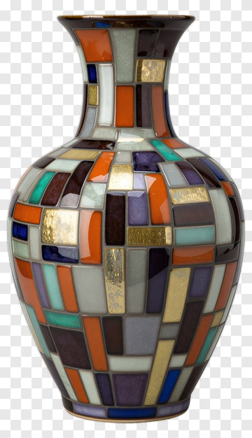 Colorful Mosaic Vase PNG