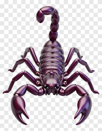 3D Purple Scorpion PNG