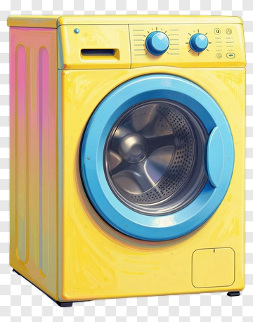 Colorful Washing Machine PNG
