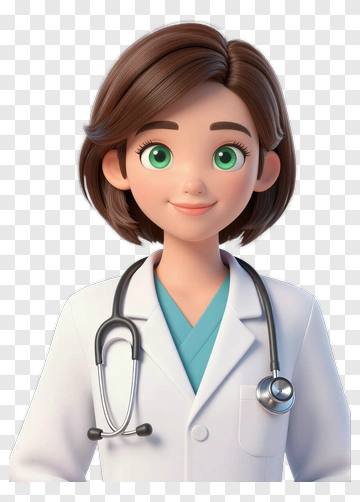 Cartoon Doctor With Stethoscope PNG