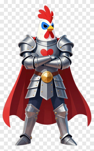 Chicken Knight In Armor PNG