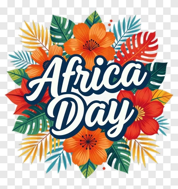 Africa Day Floral Design PNG