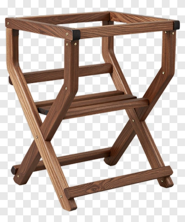 Wooden Folding Stool PNG
