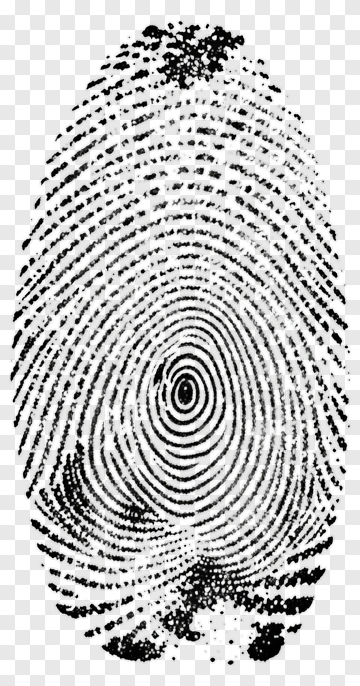 Black And White Fingerprint PNG