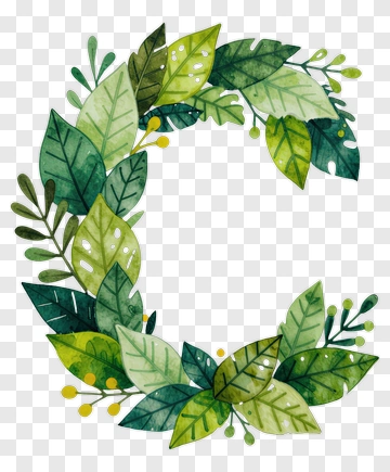 Leafy Letter C PNG