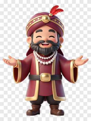 Cartoon King Smiling With Open Arms PNG