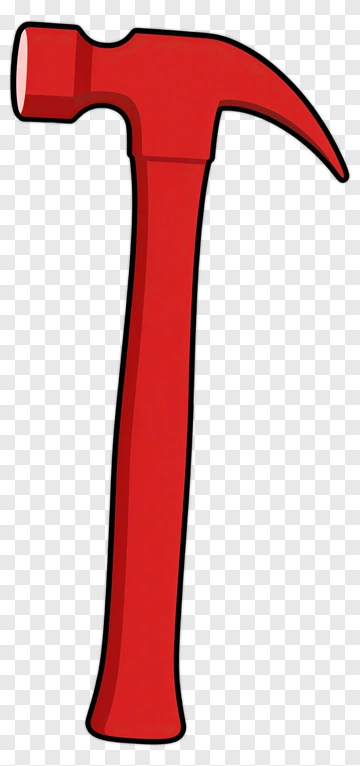 Cartoon Red Hammer PNG