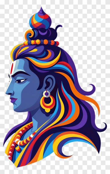 Colorful Illustration Of A Hindu God PNG