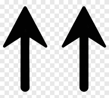 Black Upward Arrows PNG