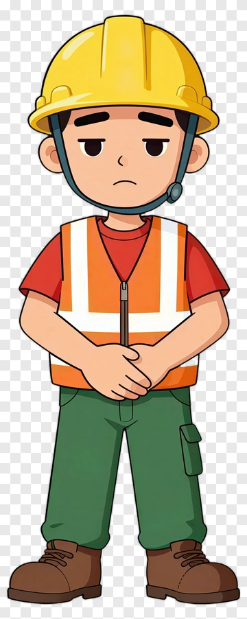 Cartoon Construction Worker PNG