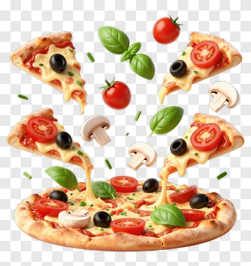 Delicious Pizza With Fresh Ingredients PNG