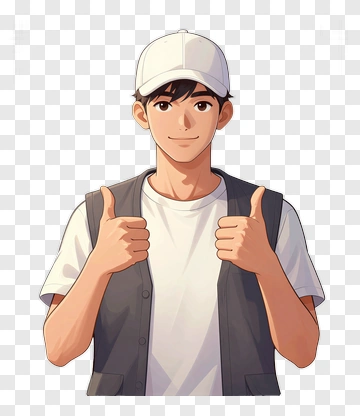 Happy Young Man Giving Thumbs Up PNG