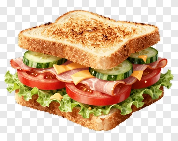 Sandwich With Lettuce, Tomato, And Cheese PNG