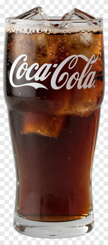 Coca-Cola Glass Filled With Ice PNG