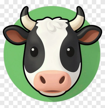 Cartoon Cow Face PNG
