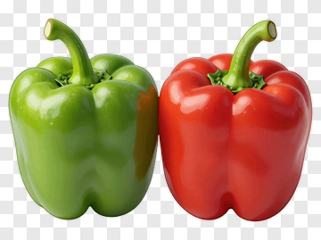 Green And Red Bell Peppers PNG