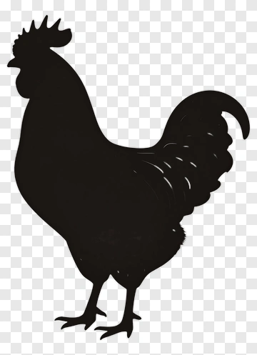 Silhouette Of A Rooster PNG