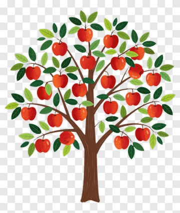 Apple Tree With Red Apples PNG