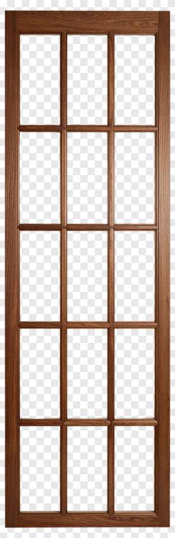 Wooden Window Frame With Multiple Panes PNG