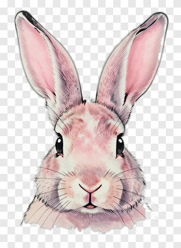 Cartoon Rabbit Face PNG