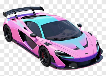 Colorful Sports Car PNG