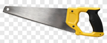 Hand Saw With Yellow Handle PNG