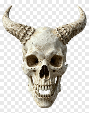 Skull With Horns PNG