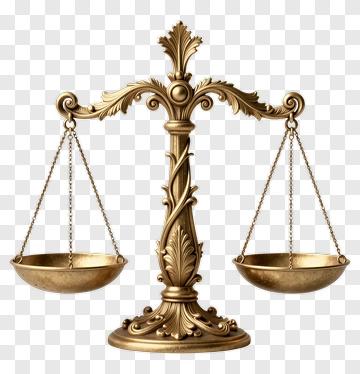 Golden Balance Scale PNG