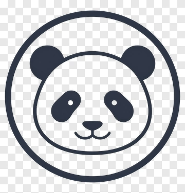 Panda Face Icon PNG