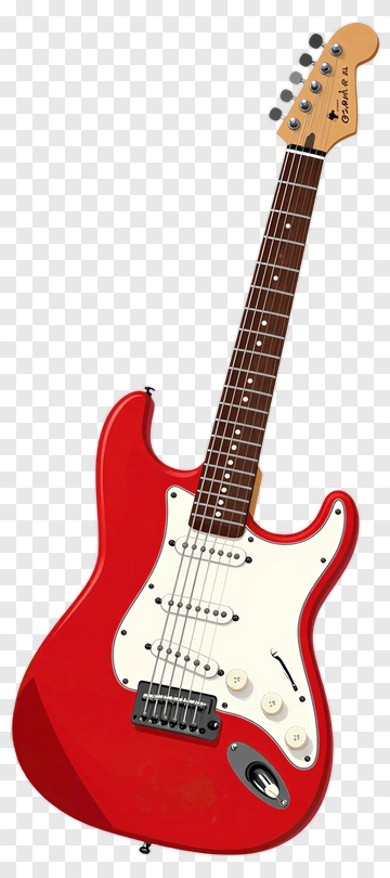 Red Electric Guitar PNG