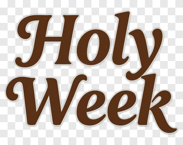 Holy Week Text Design PNG