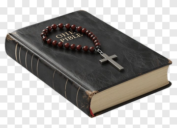 Bible With Rosary Beads PNG