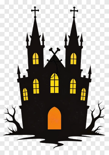 Haunted Castle Silhouette PNG