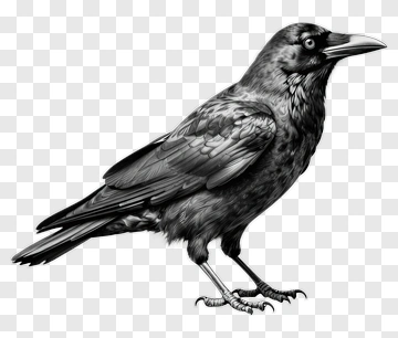 Realistic Black Raven PNG