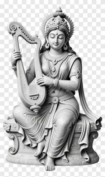 Goddess Playing A Veena PNG