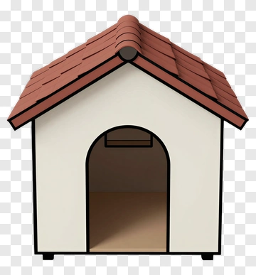 Dog House With Red Roof PNG