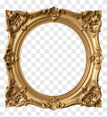 Gold Ornate Picture Frame PNG