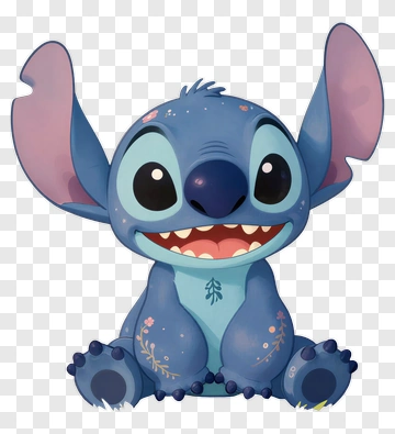 Cartoon Blue Alien Character Smiling PNG